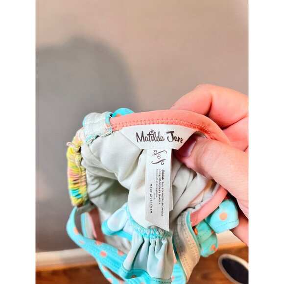 Toddler Matilda Jane Floral Ruffle‎ Bikini Swimsuit Top With Adjustable Straps 6 - Picture 4 of 4